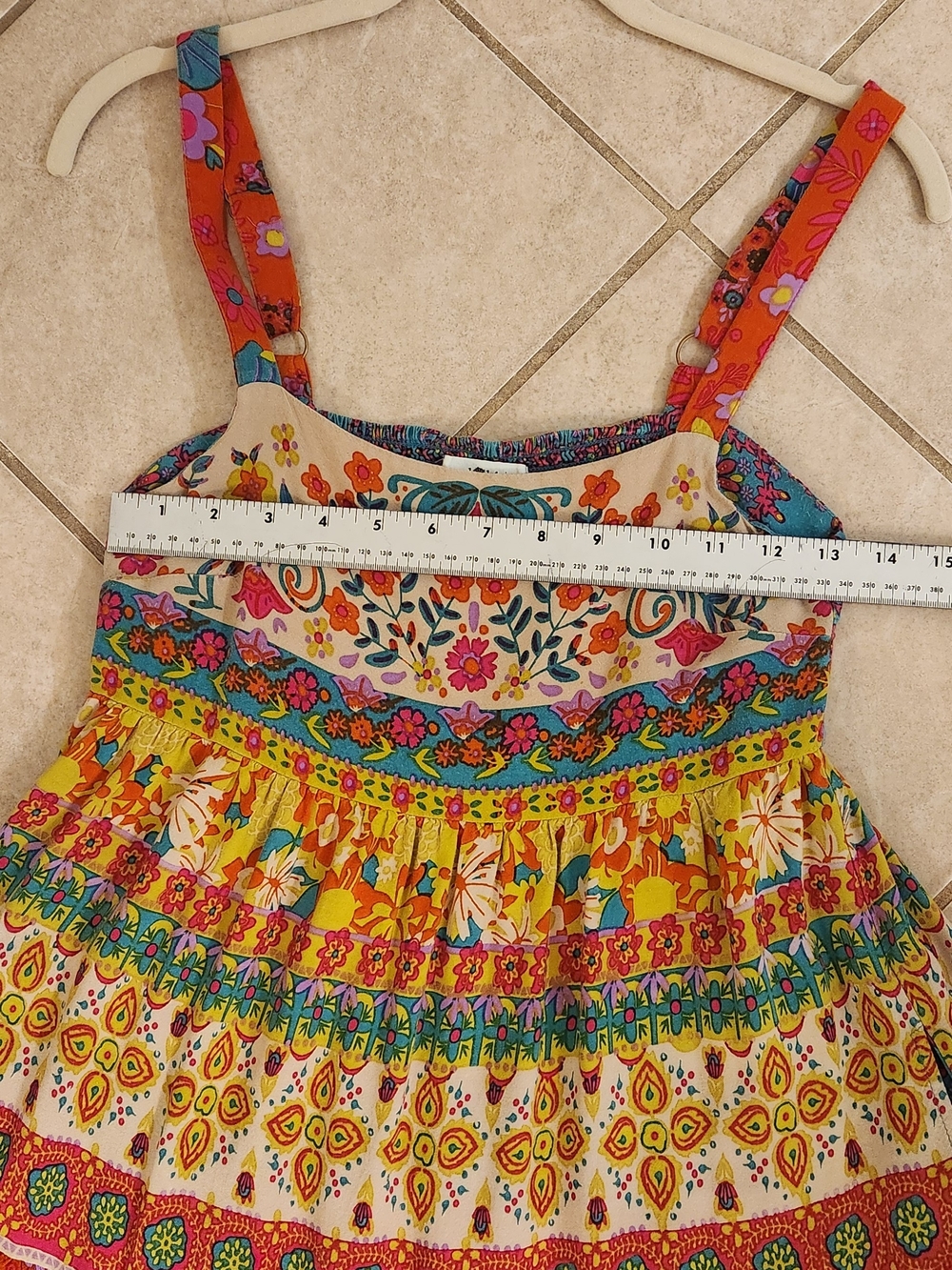 Natural Life Strappy Maxi Dress Size Xs Adjustable Straps Colorful Fun - Picture 7 of 13
